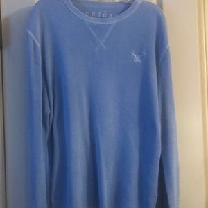 Blue long sleeve thermal shirt